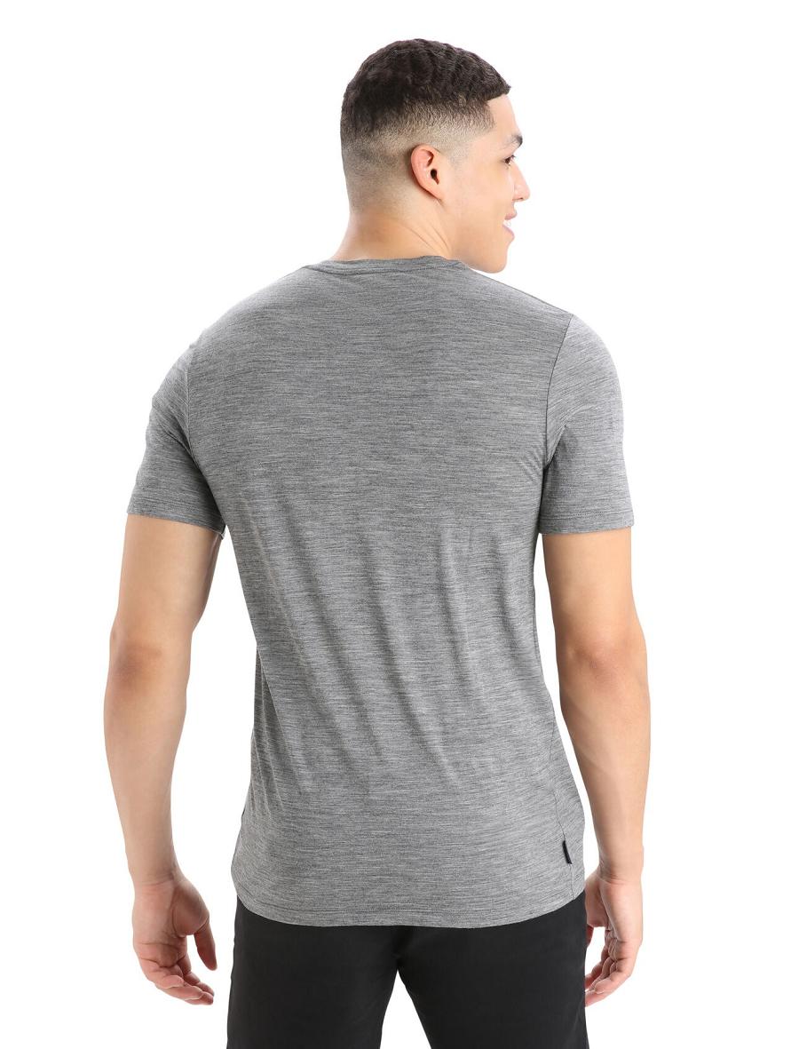 T Shirts Icebreaker Merino Tech Lite II Corta Sleeve Remarkable Range Homme Grise | FR 1207TCEV